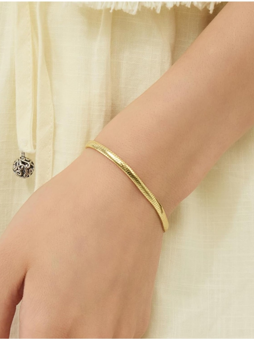Classic Gold Herringbone Bracelet for Women